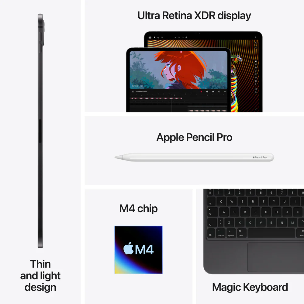 iPad Pro|M4 - 11-inch Wi-Fi 512GB Space Black - Standard Glass